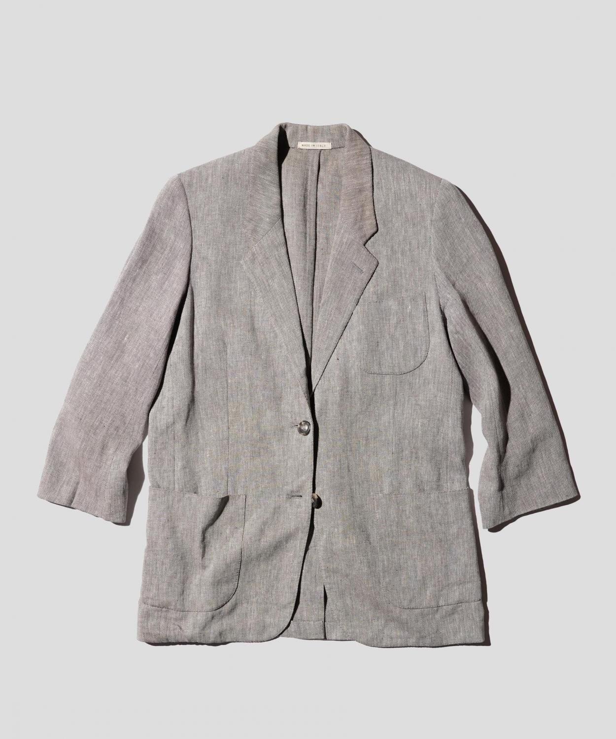 OLD / HERMES LINEN TAILORED JACKET-MARTIN MARGIELA ERA