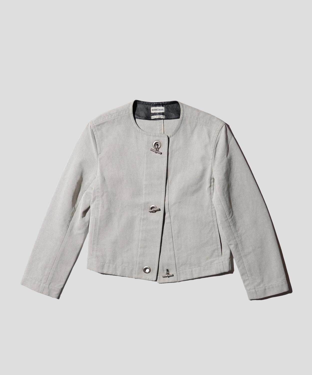 OLD / HERMES CHAINE D'ANCRE COLLARLESS JACKET-MARTIN MARGIELA ERA 2001SS