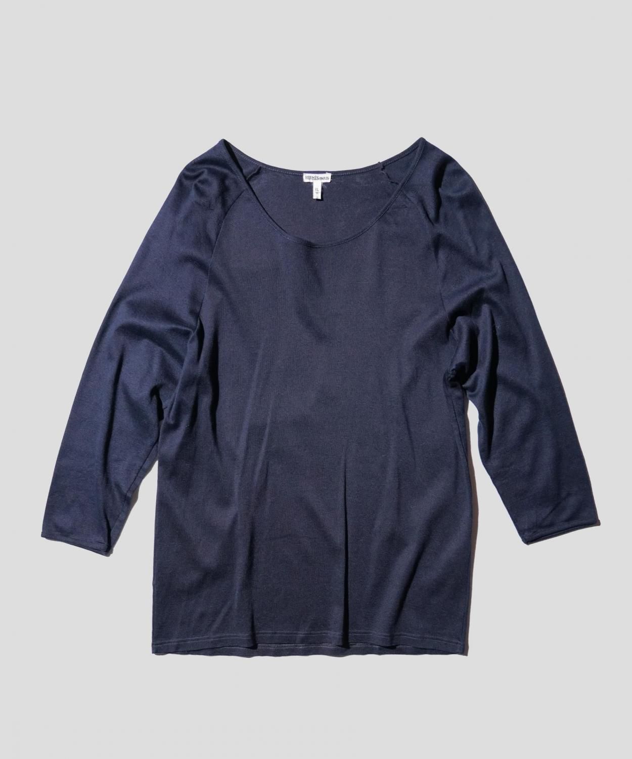 OLD / HERMES WOMEN'S SLEEVE PATTERNED THREE-QUARTER SLEEVE TEE-MARTIN MARGIELA ERA 