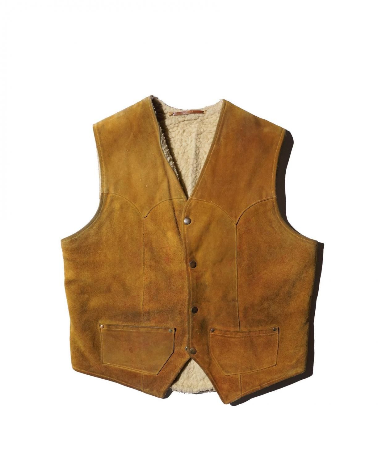 VINTAGE / 1960-70's UNKNOWN SHEEPSKIN VEST