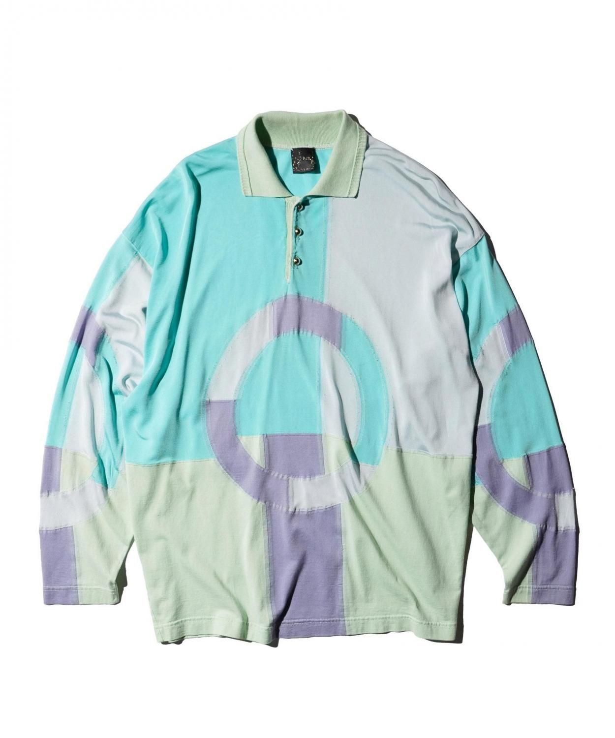 OLD / COLOR BLOCK OVERSIZED LONG SLEEVE POLO SHIRT