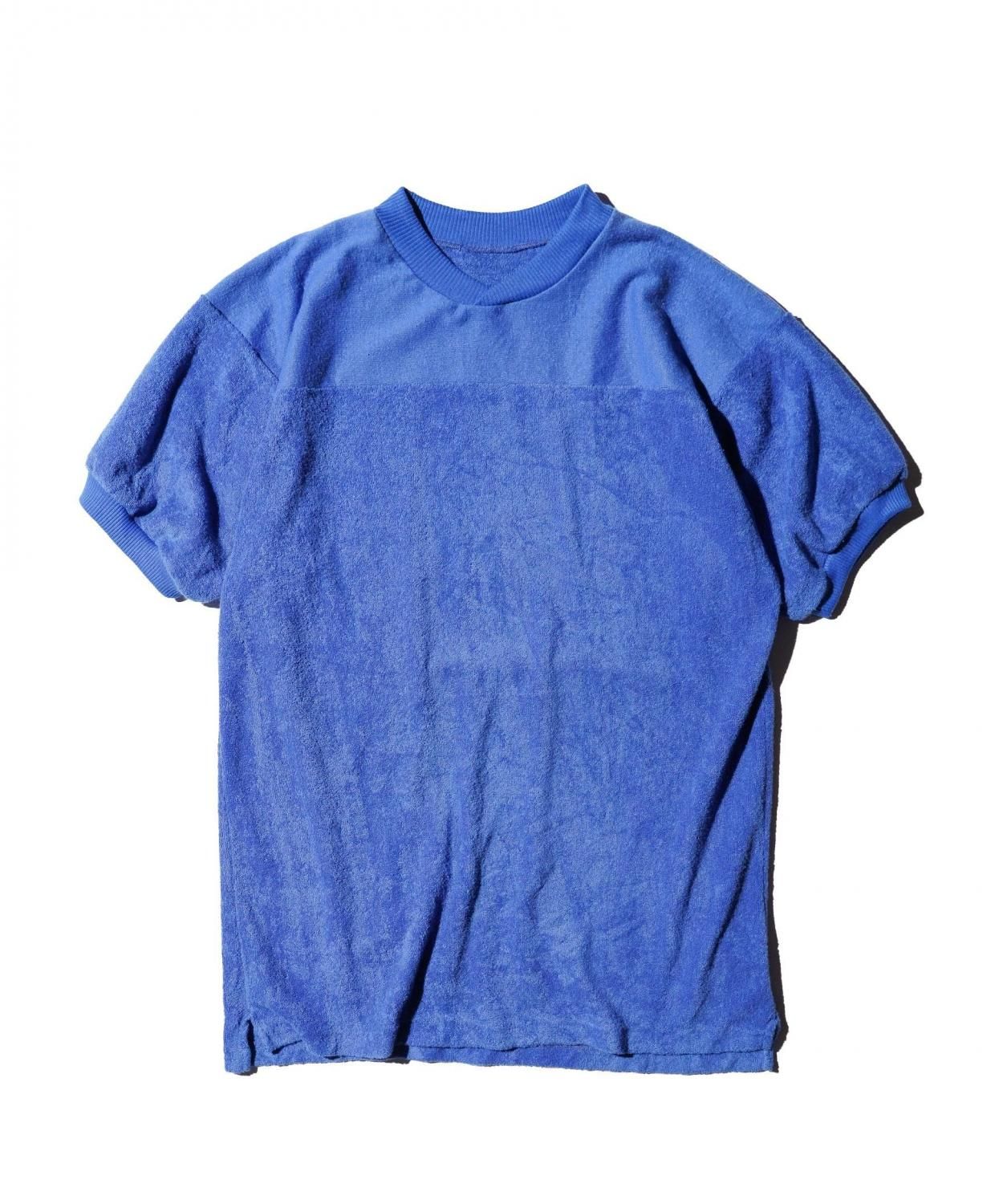 OLD / BLUE TERRY CLOTH FOOTBALL T-SHIRT