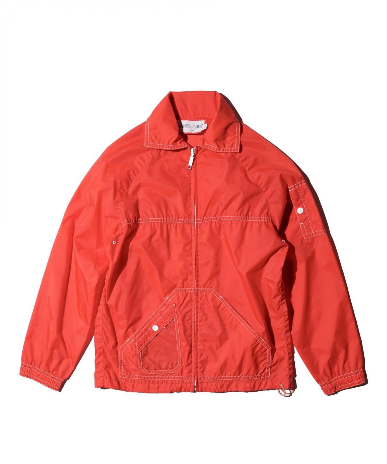 VINTAGE / 1970's- WHITE STAG CONTRAST STITCH NYLON ZIP JACKET