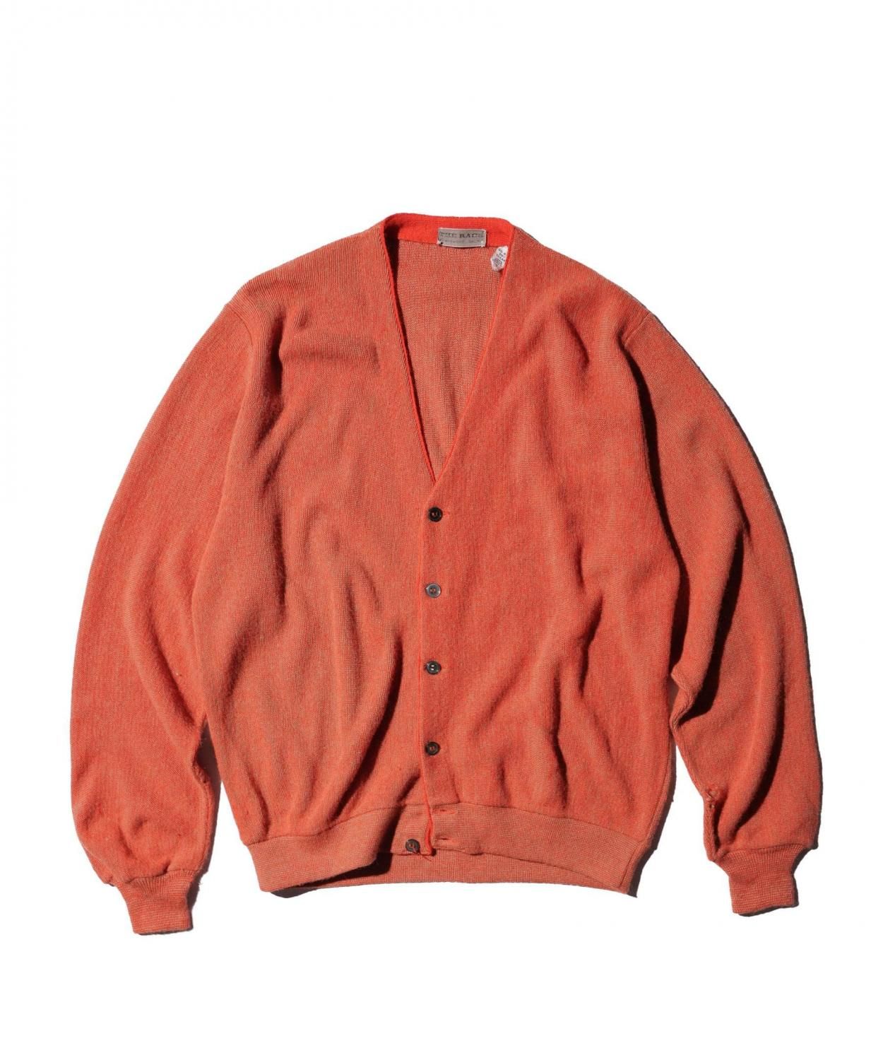 OLD / 1970s- THE RACK TEXTURED ACRYLIC V-NECK CARDIGAN