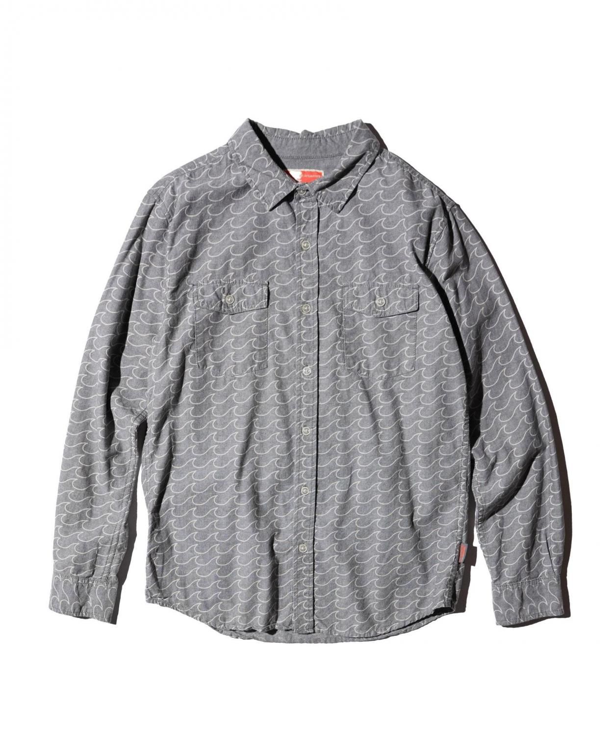 OLD / MODERN AMUSEMENT WAVE PATTERN LONG SLEEVE SHIRT