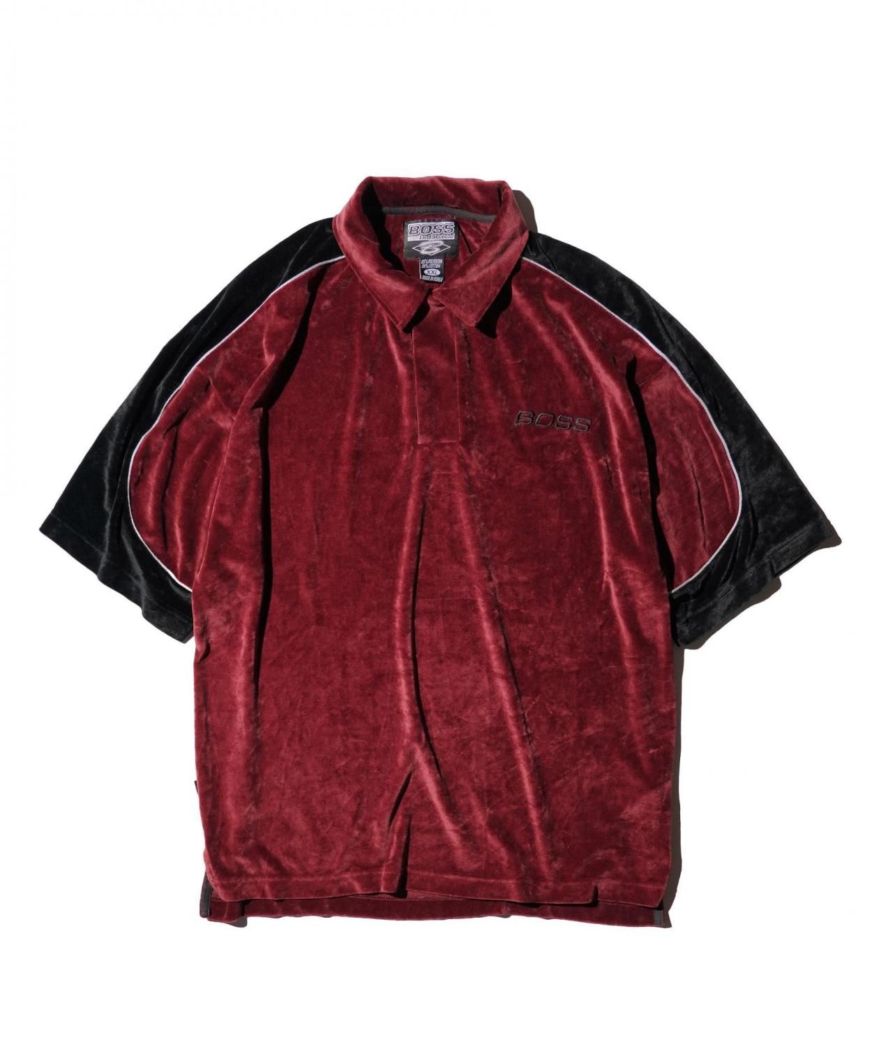 OLD / BOSS BY I.G.DESIGN VELOUR COLOR BLOCK POLO SHIRT