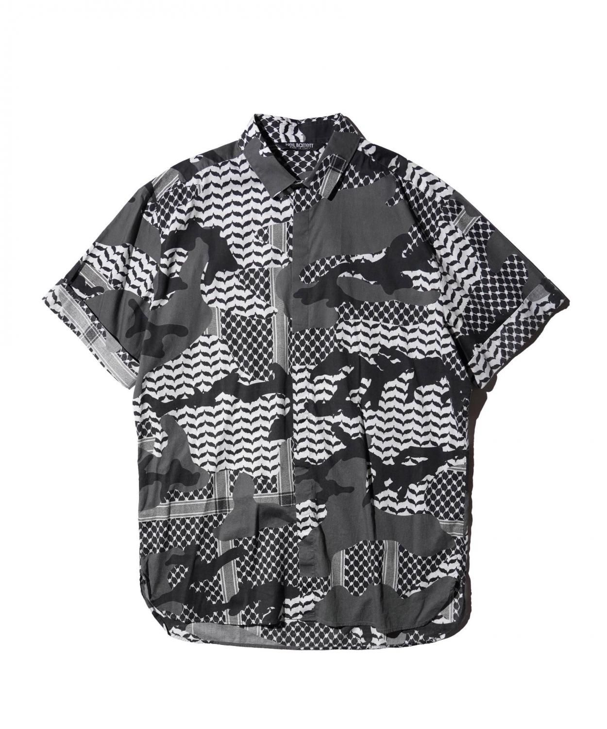 OLD / NEIL BARRETT STRETCH COTTON REGULAR FIT SHIRT