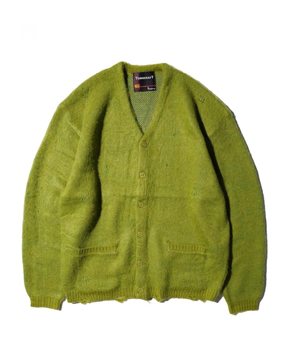 TOWNCRAFT / DAMAGED SOLID SHAGGY CARDIGAN