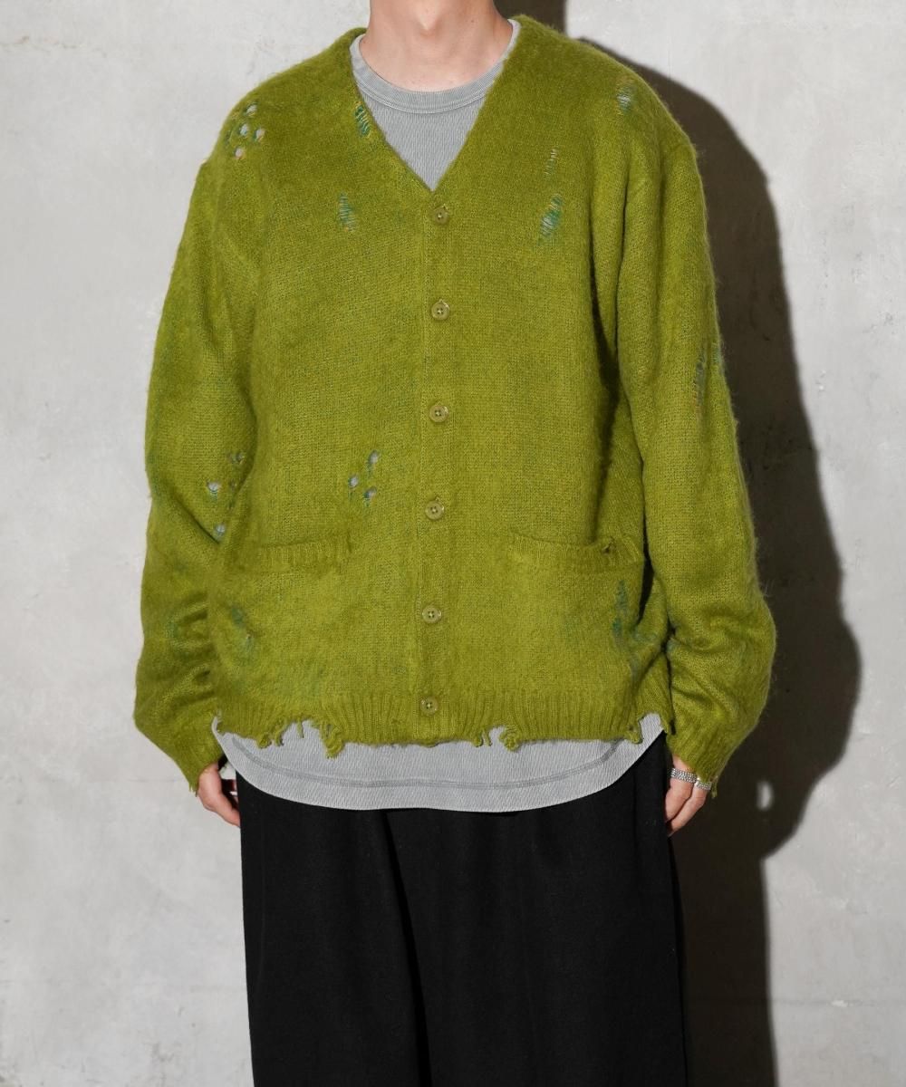 TOWNCRAFT / DAMAGED SOLID SHAGGY CARDIGAN