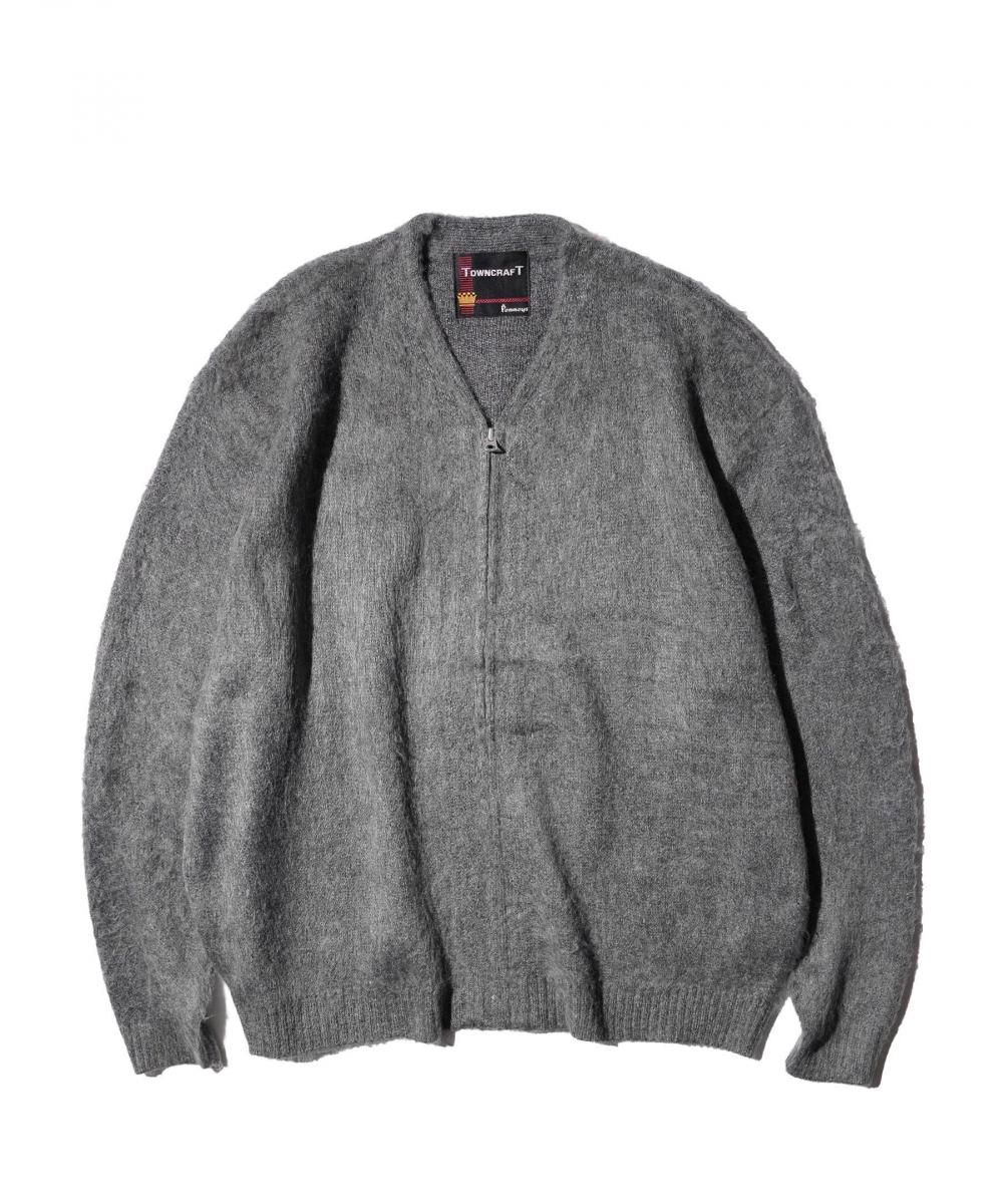 TOWNCRAFT / SOLID SHAGGY ZIP CARDIGAN