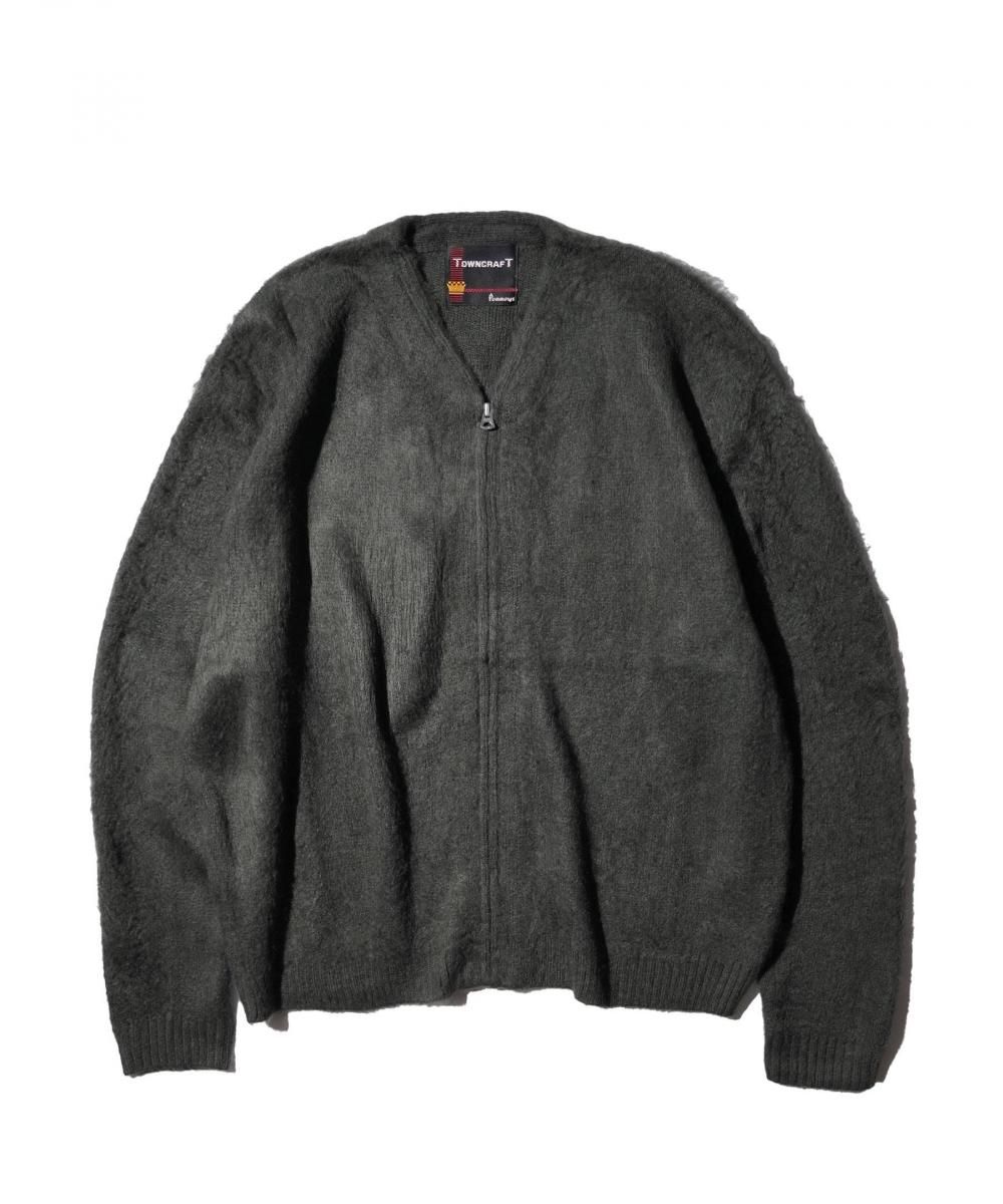 TOWNCRAFT / SOLID SHAGGY ZIP CARDIGAN