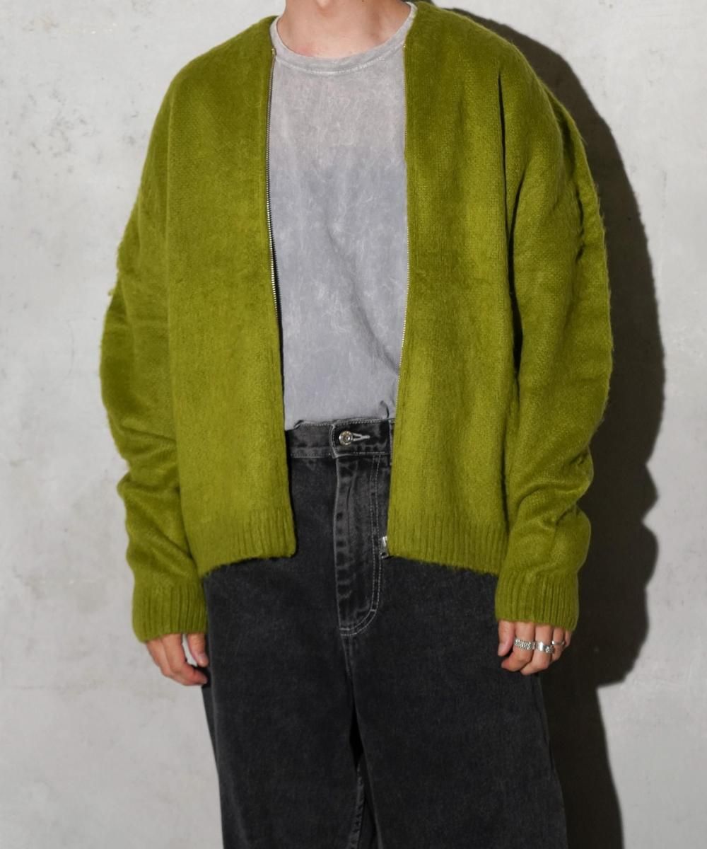 TOWNCRAFT / SOLID SHAGGY ZIP CARDIGAN
