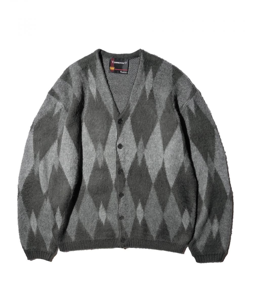 TOWNCRAFT / VINTAGE PATTERN SHAGGY CARDIGAN