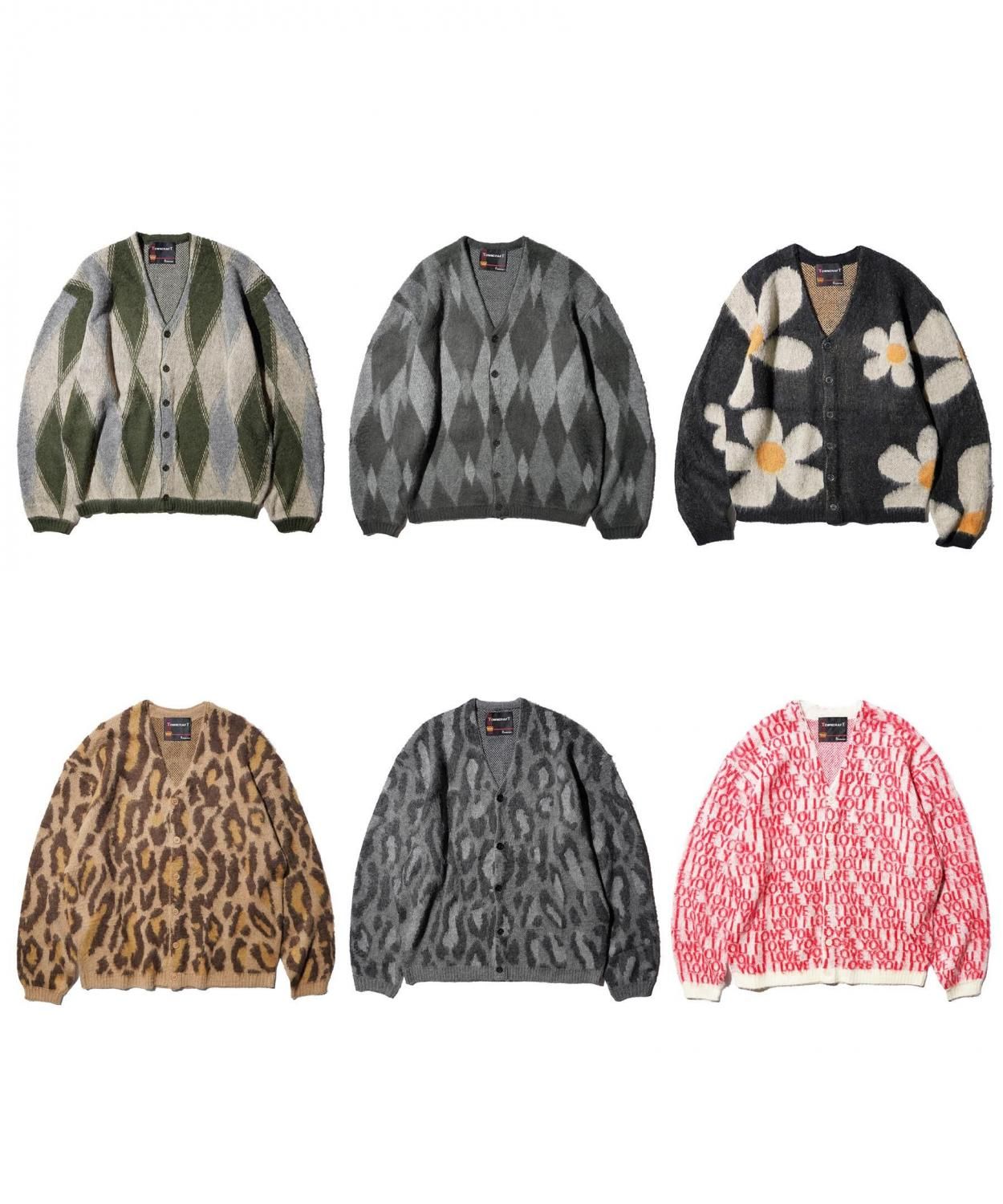 TOWNCRAFT / VINTAGE PATTERN SHAGGY CARDIGAN