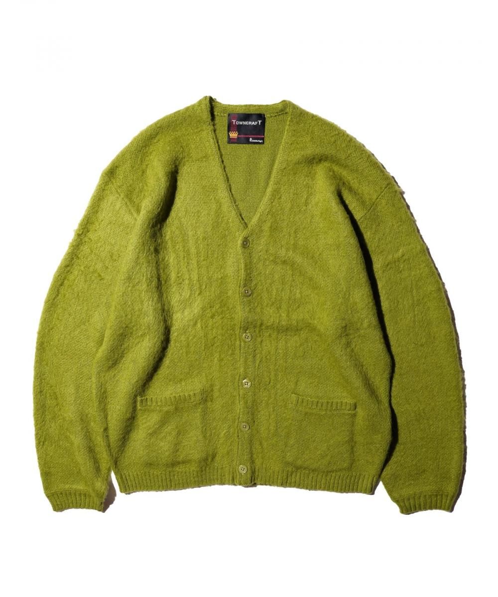 PENNEY'S TOWNCRAFT 緑色 カーディガン TOWNCRAFT タウンクラフト カーディガン メンズ PENNEYS SHAGGY
