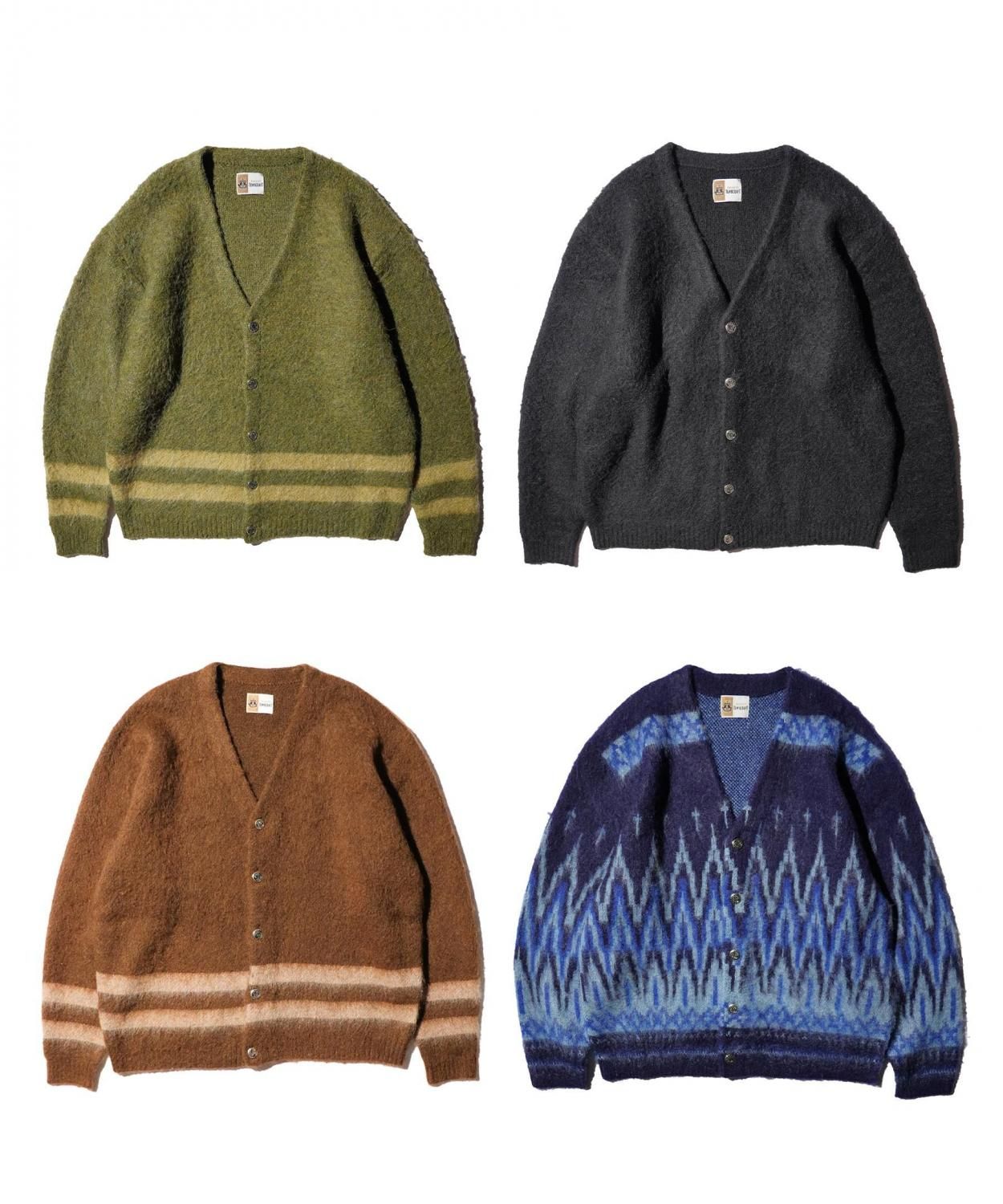 ͽTOWNCRAFT / VINTAGE MOHAIR STRIPE CARDIGAN