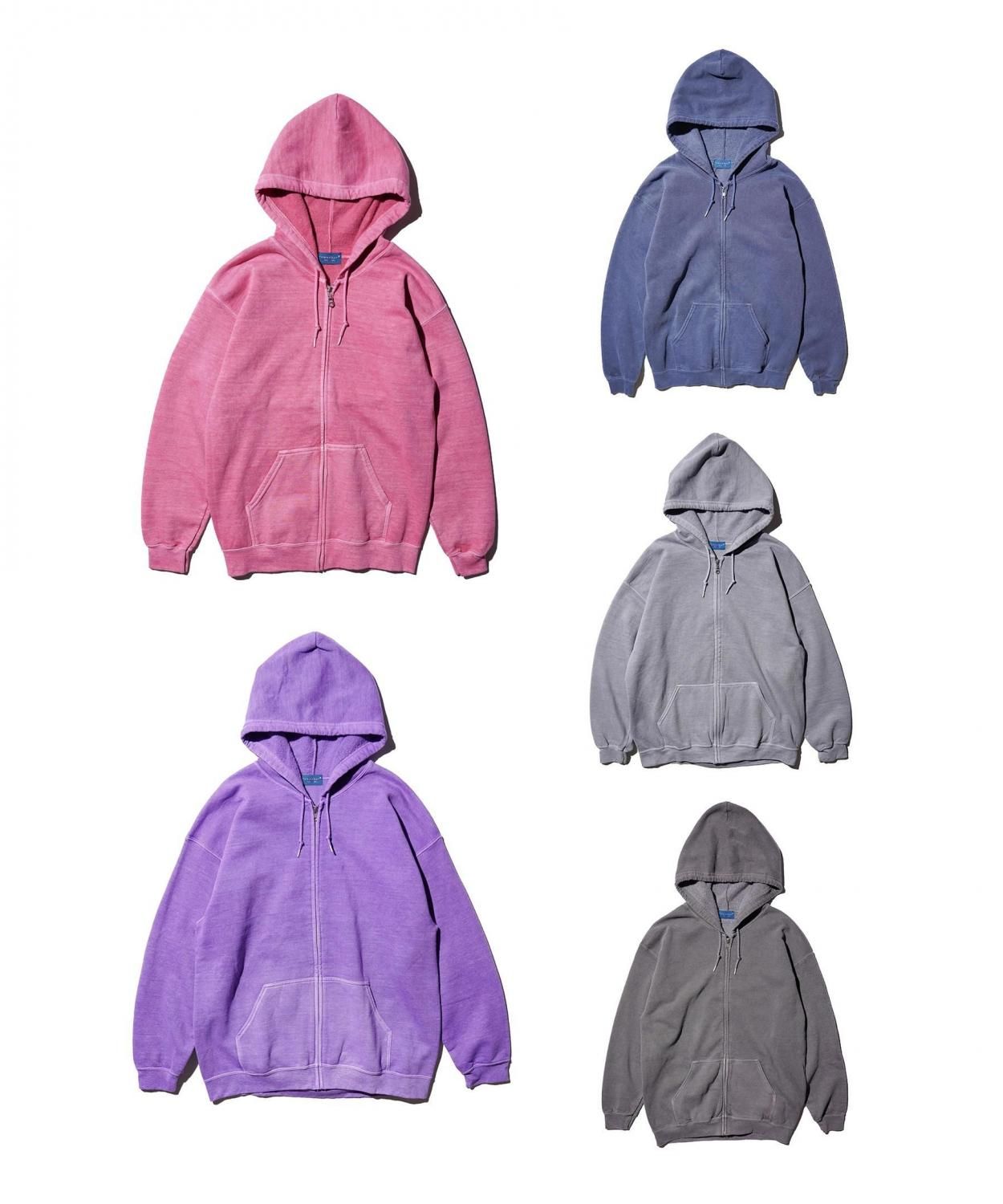 TOWNCRAFT / 90S PIGMENT FULL ZIP HOODIE