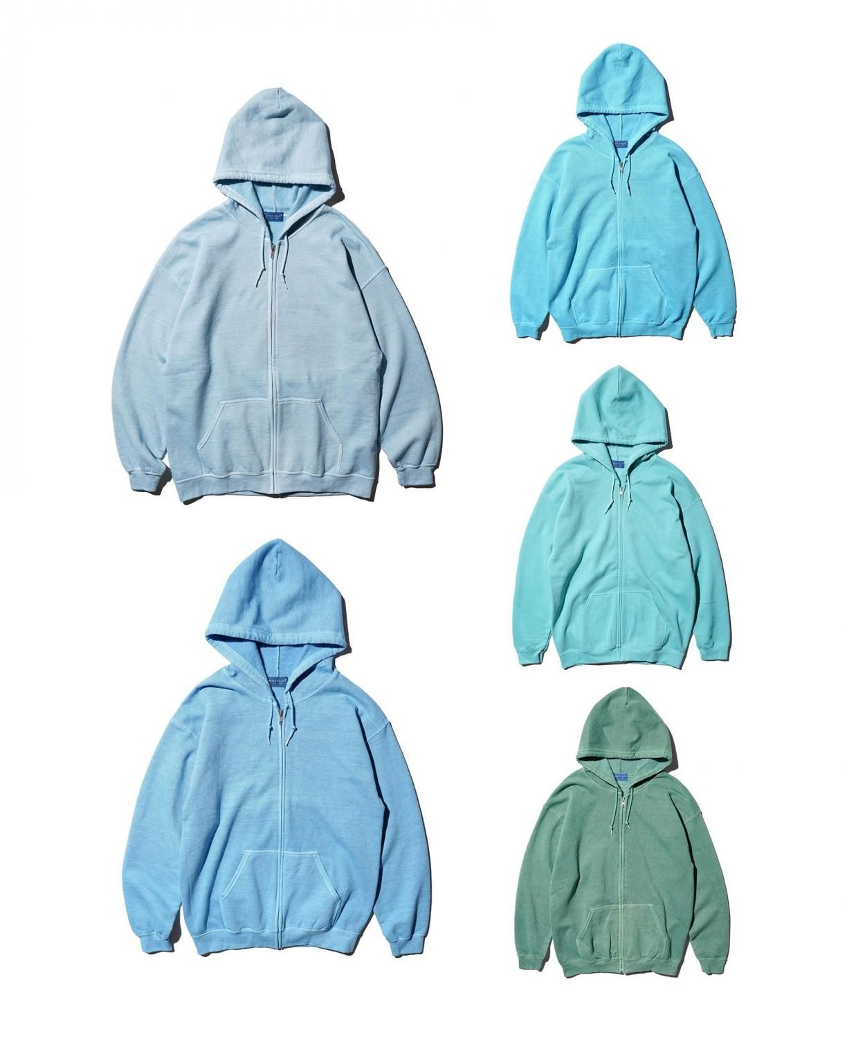TOWNCRAFT / 90S PIGMENT FULL ZIP HOODIE