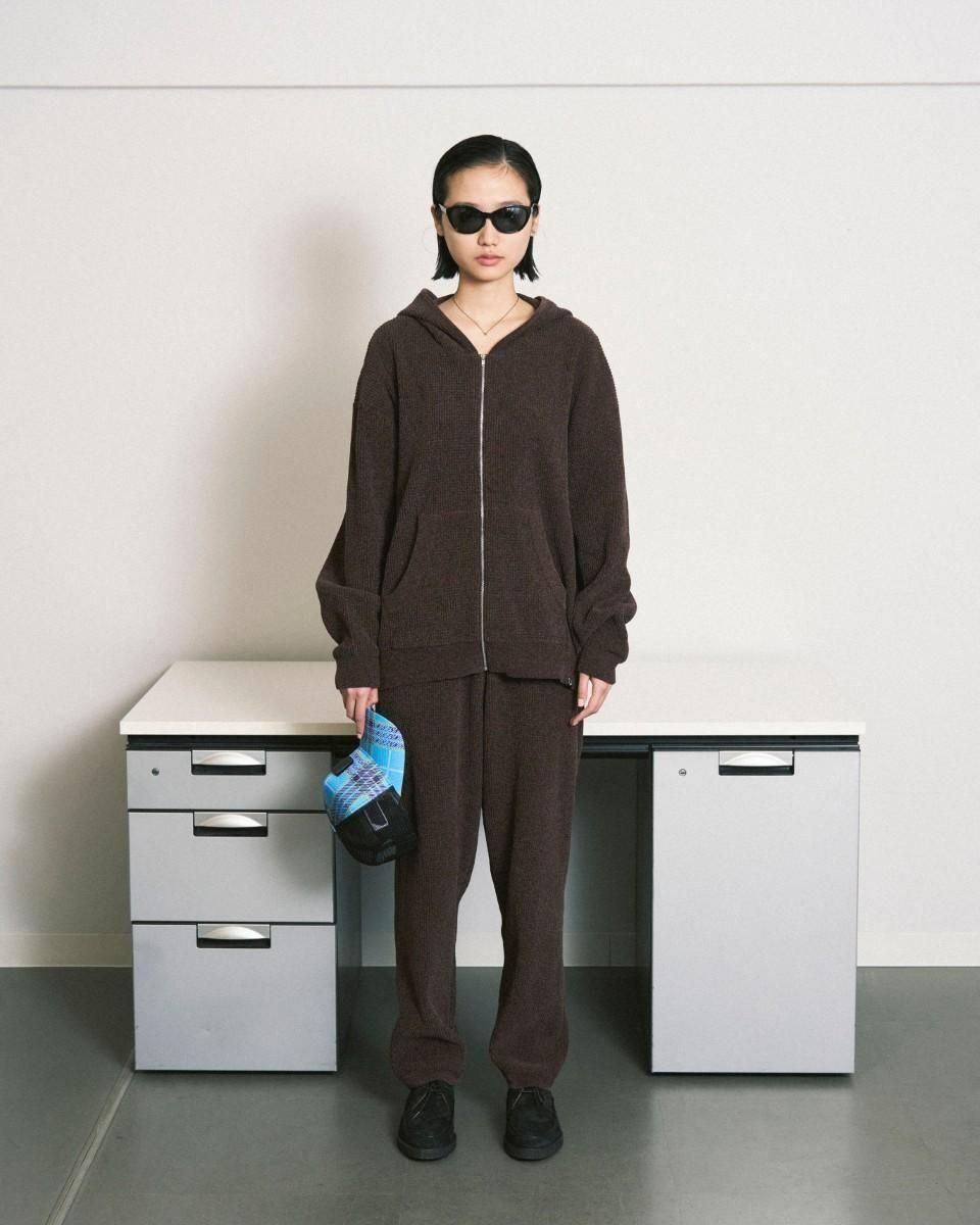 PHINGERIN / CORDY KNIT ZIP HOODIE (PD-252-KN-081)