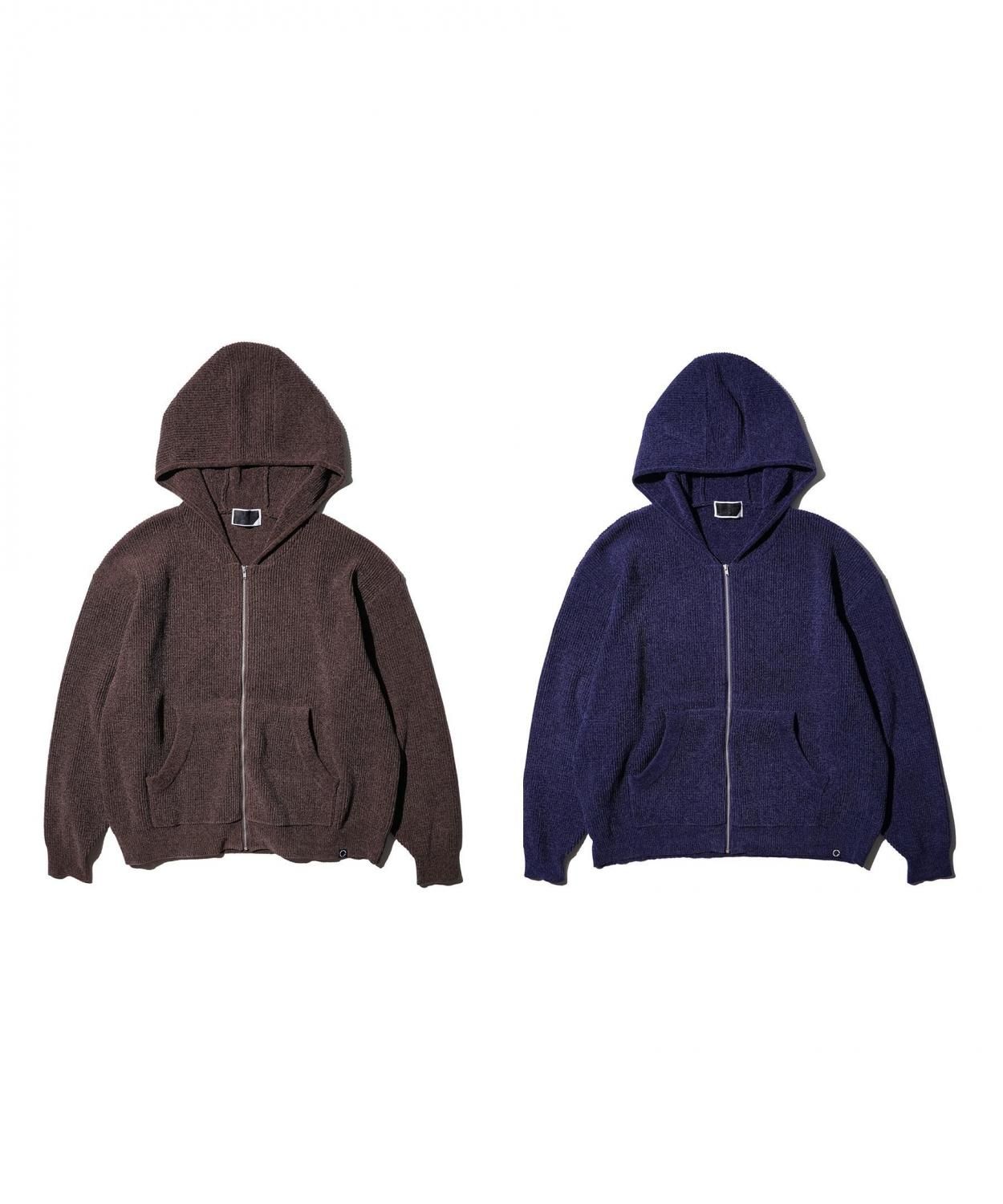 PHINGERIN / CORDY KNIT ZIP HOODIE