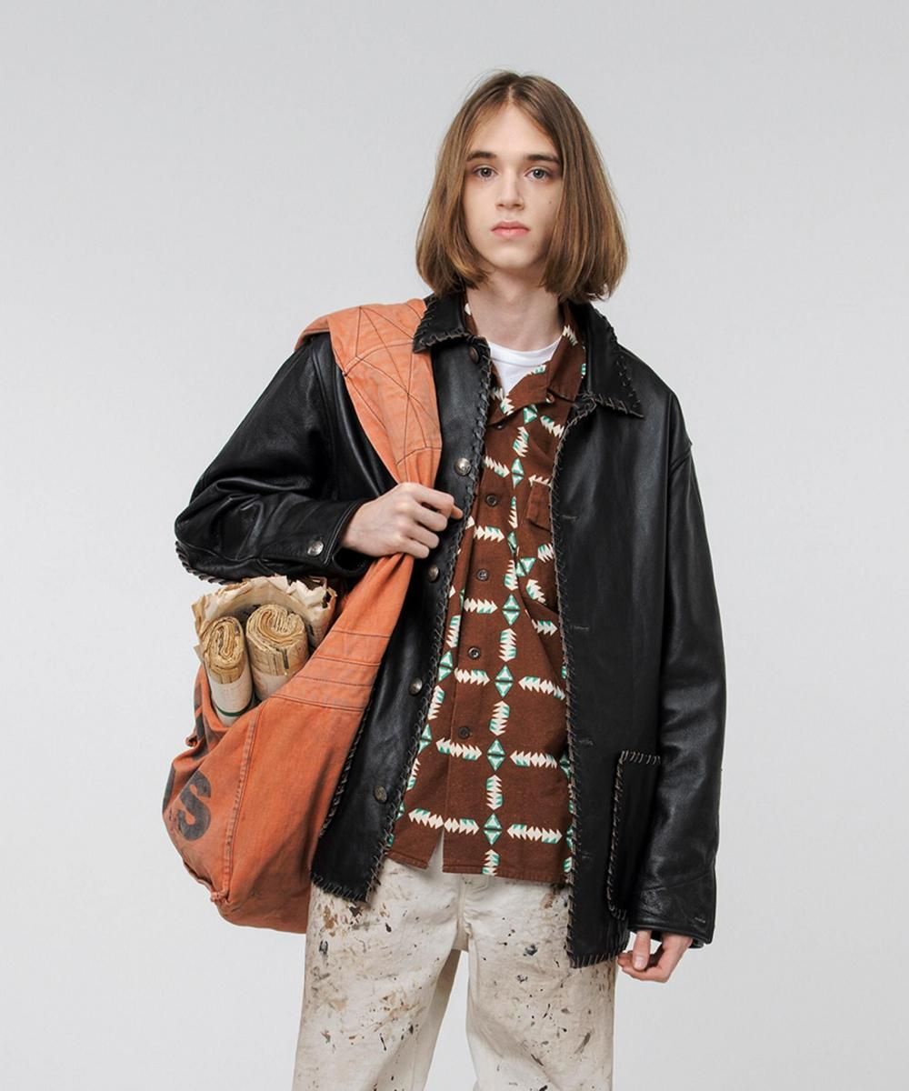 BOW WOW / BRAIDED LEATHER COVERALL (BW252-BLC)