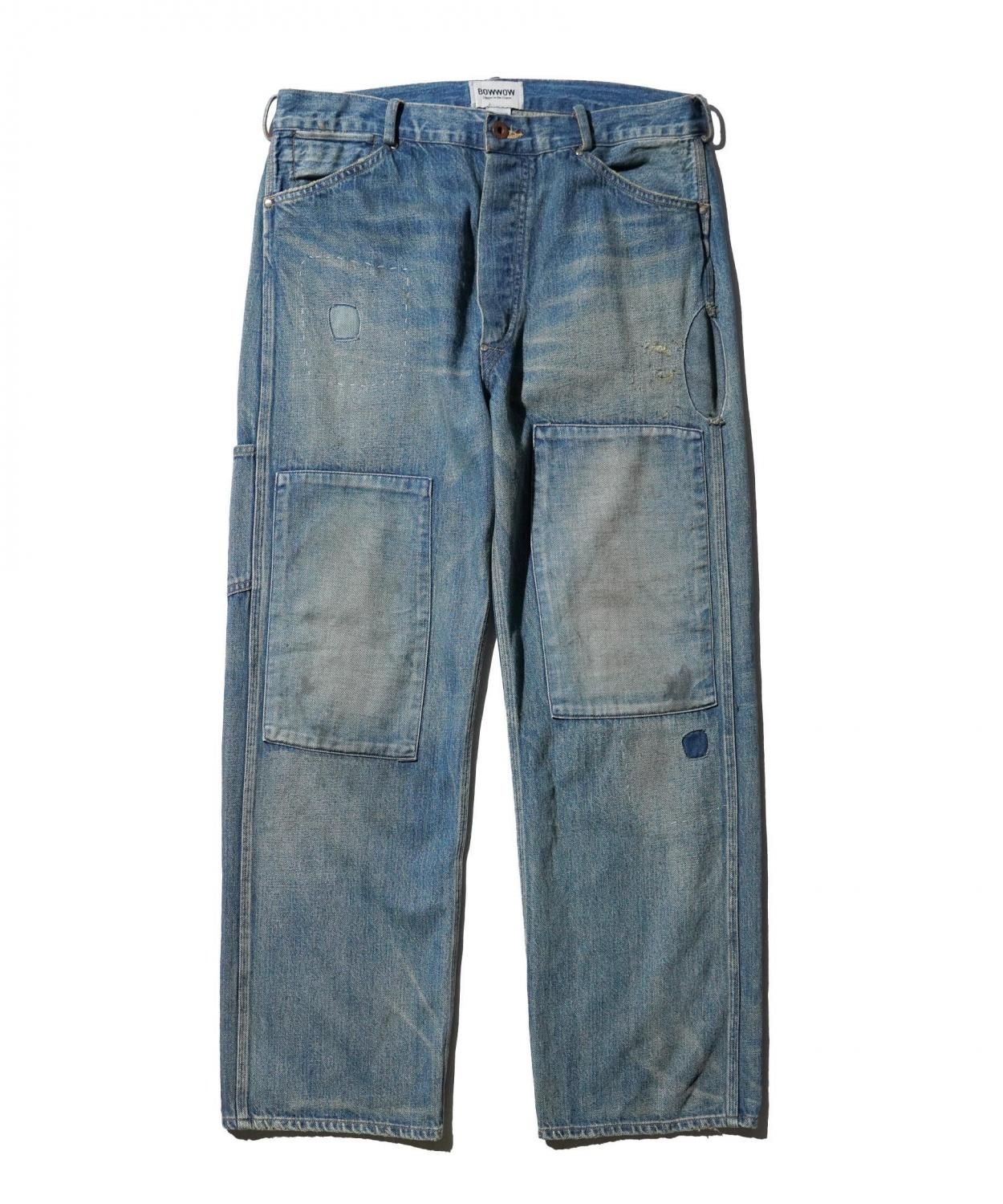 BOW WOW / MINER'S REPAIRED DENIM WORK PANTS