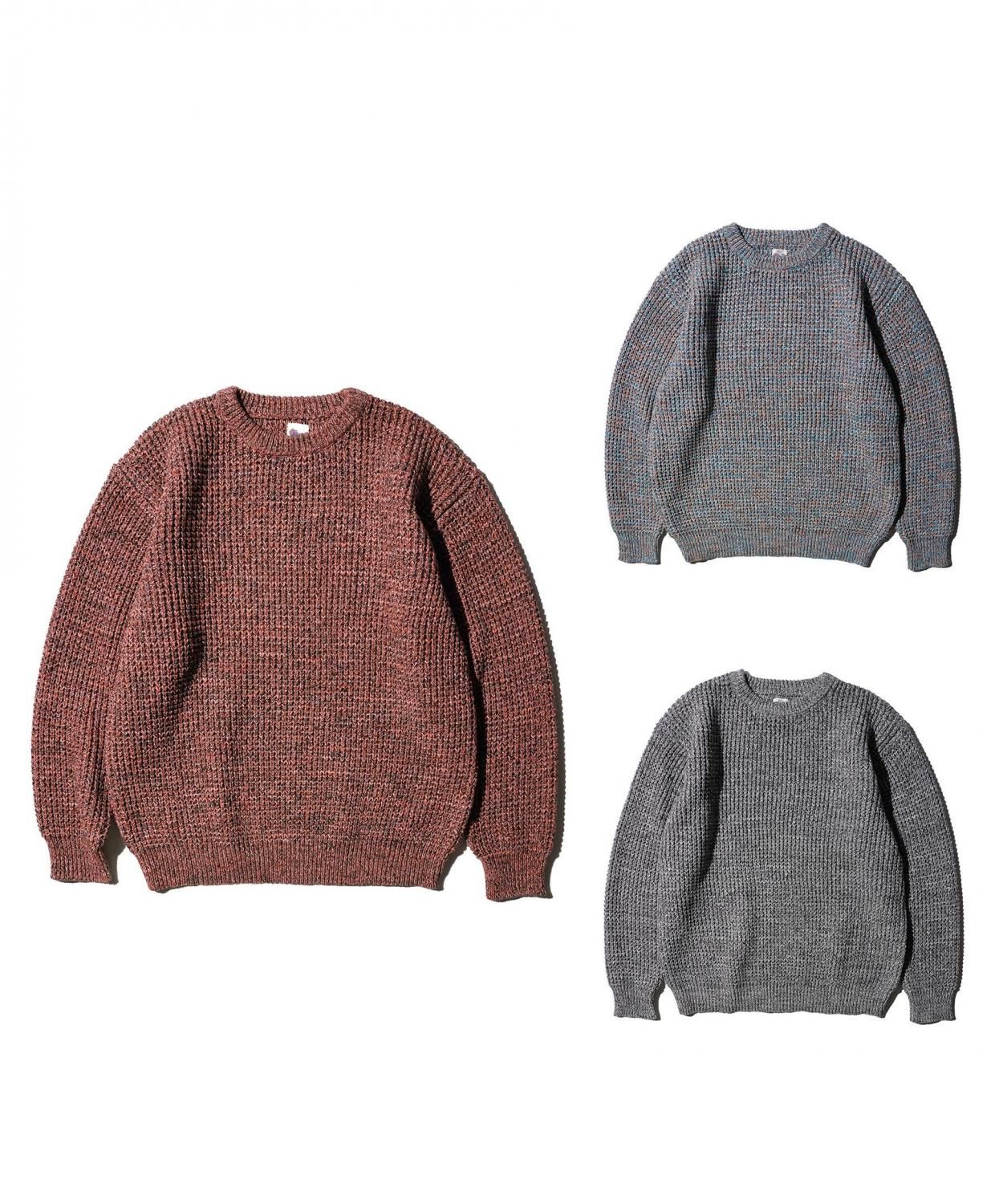 SUNNY SPORTS / WAFFLE MIX CREW SWEATER