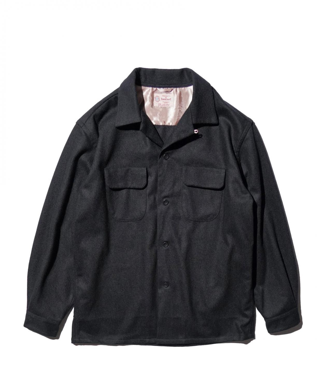 TOWNCRAFT / 50S W-FLAP LOOPCOLLAR SHIRT MADE IN JAPAN -WOOL-