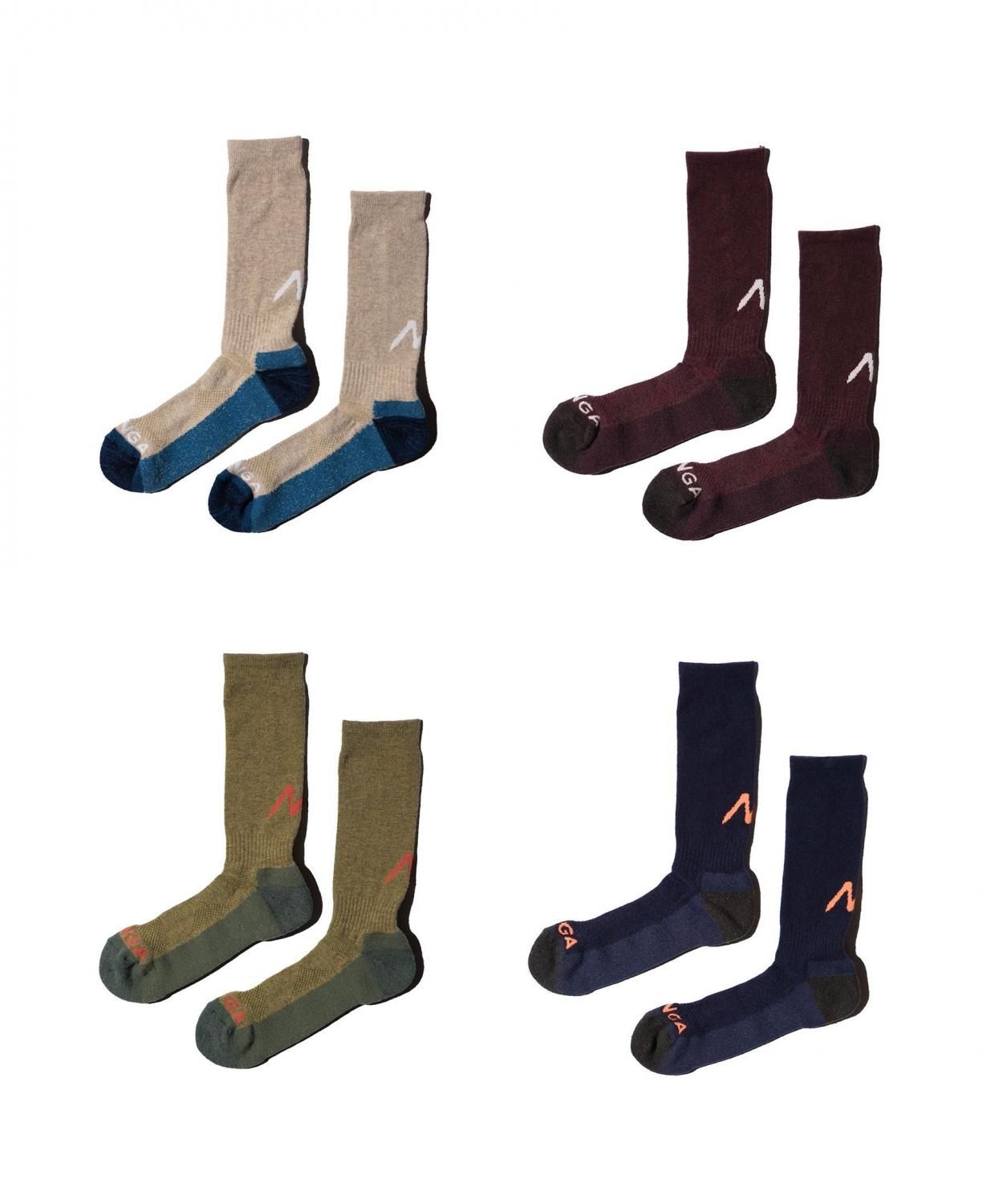 WEBNANGA / WOOL PILE COMPRESSION CREW SOCKS