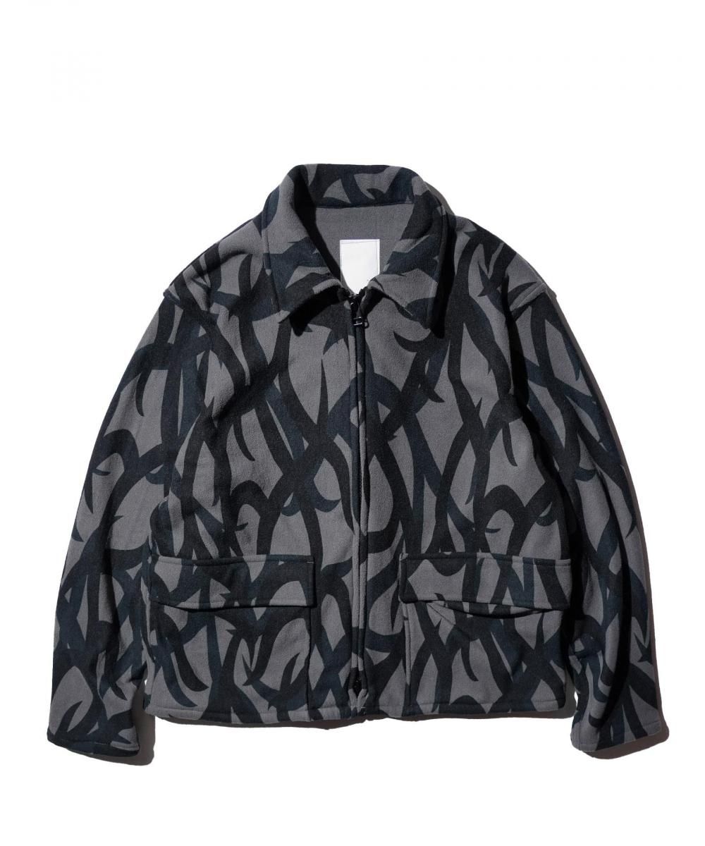 MADE IN STANDARD / PRINTED ACTIVE ZIP-UP SHORT JACKET