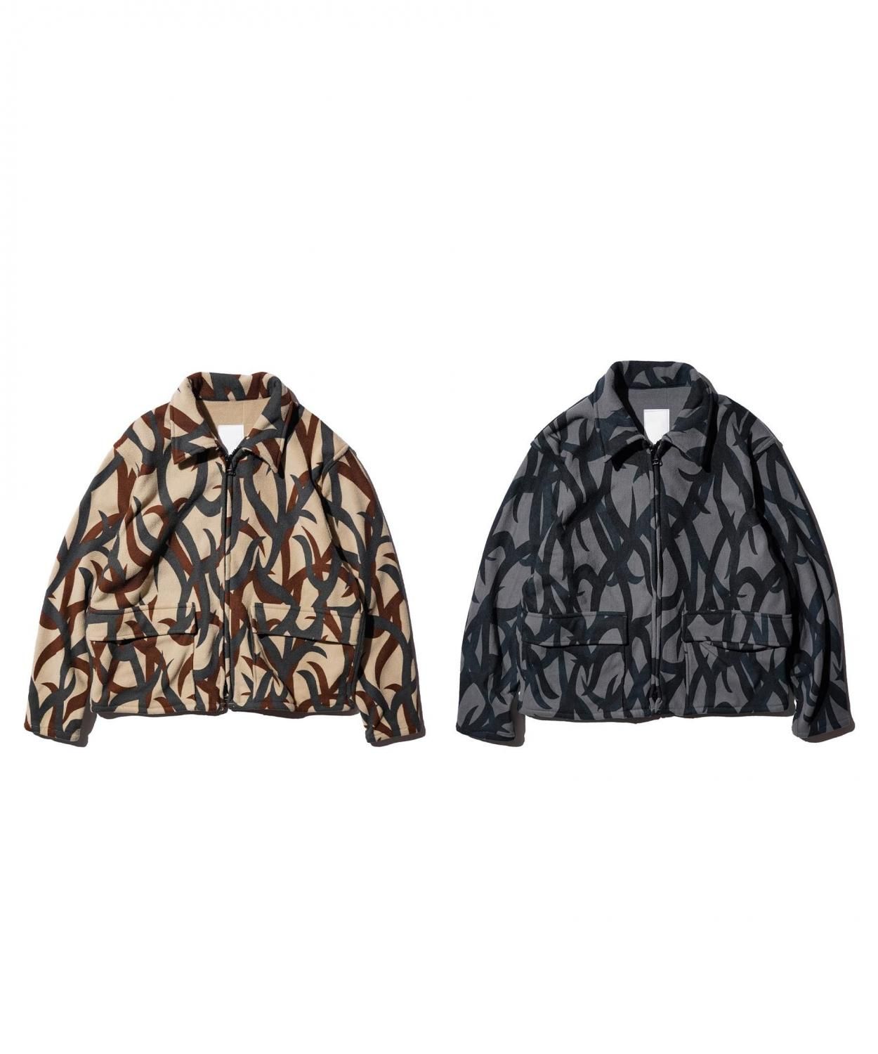 MADE IN STANDARD / PRINTED ACTIVE ZIP-UP SHORT JACKET