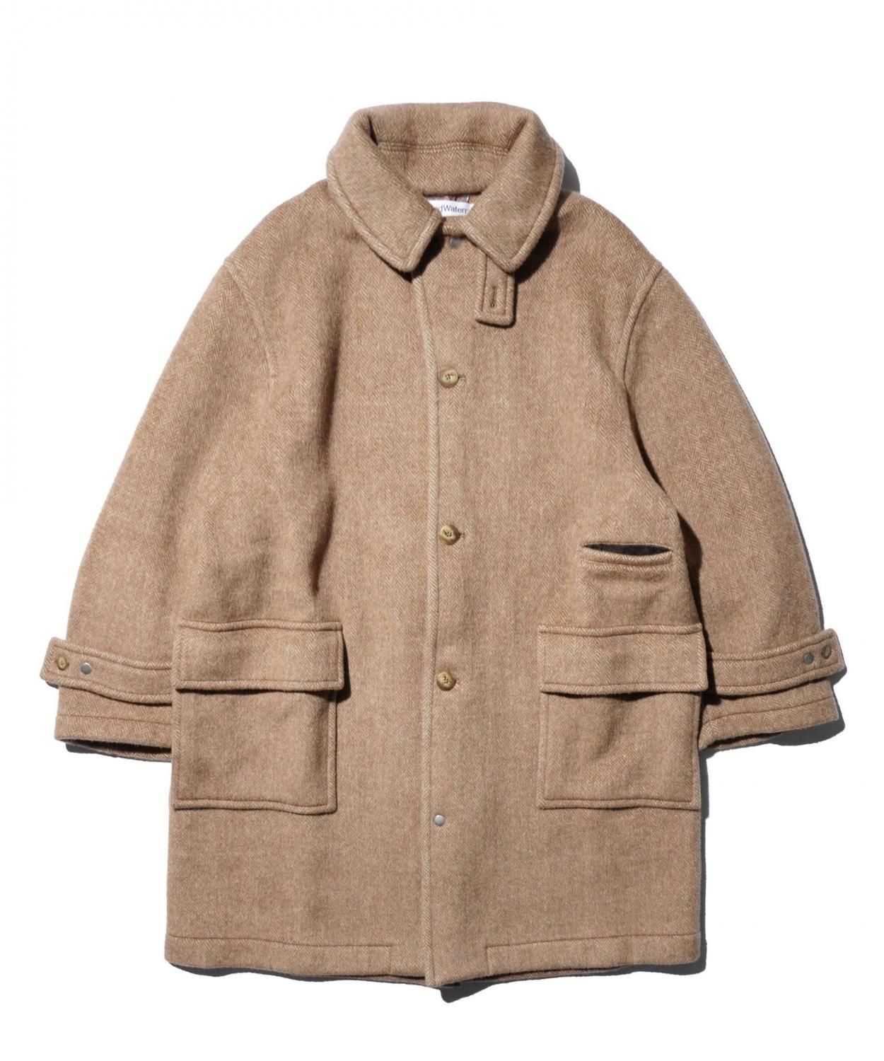 SandWaterr / RESEARCHED CITY COAT / ALPACA MIX MELTON HERRINGBONE