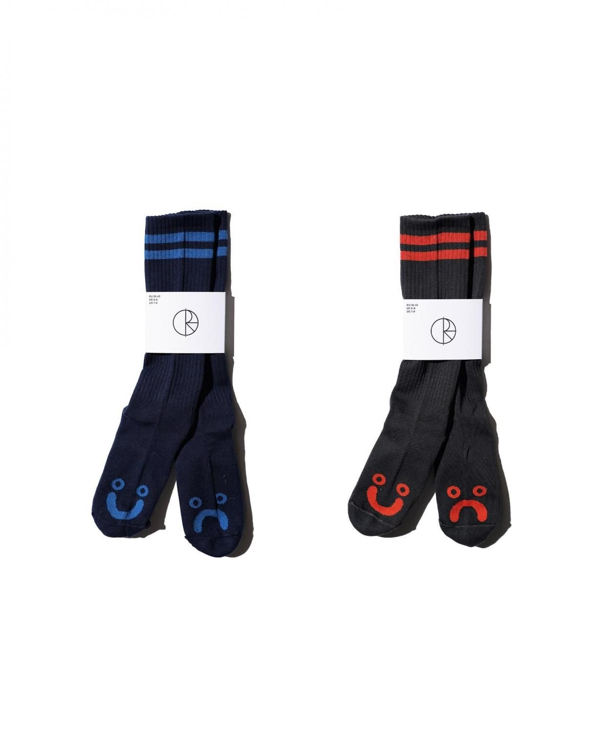 Polar Skate Co. / Long Rib Socks | Happy Sad
