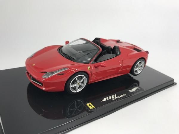 マテル ホットウィール製　1/43 フェラーリ458 イタリアスパイダー - ミニカー専門店　Modellino -モデリーノ-