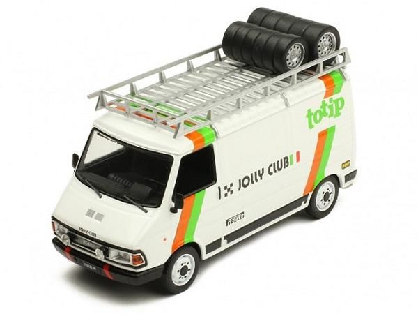 ミニカー　1/43 FIAT 242 アシスタントカー TOTIP JOLLY CLUB 1985 ルーフラック＆タイヤ付 [RAC279X] イクソ製 1/43 フィアット 242 アシスタントカー TOTIP JOLLY
