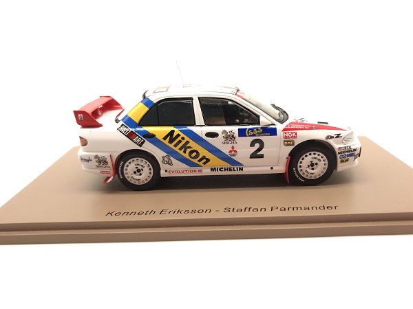 スパーク製　1/43　三菱 ランサーエボリューション No.2 Winner Rally Hong Kong - Beijing 1995 -  ミニカー専門店　Modellino -モデリーノ-