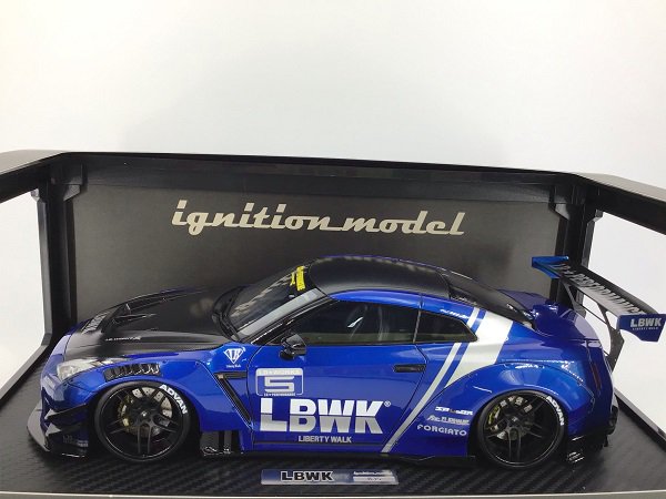 LB-WORKS Nissan GT-R R35 type 2 Blue (1/18 Scale) - ミニカー専門店