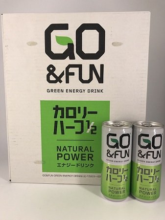 GO&FUN　グリーンエナジードリンク　カロリーハーフ　250ml　30本入り　ケース販売