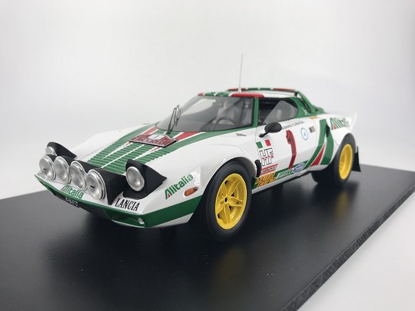 スパーク製 1/18 ランチア ストラトス HF No.1 Winner ラリー モンテカルロ 1977 S. Munari - S. Maiga -  ミニカー専門店 Modellino -モデリーノ-