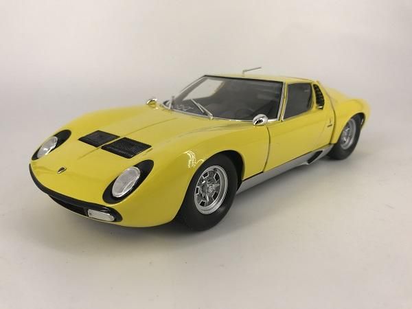 人気ブランド 海外通販 - 国内入手困難 京商製 1/18 ランボルギーニ ミウラ P400SV(イエロー/シルバー ミニカー