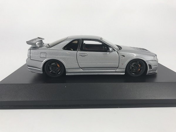 京商製 1/43 日産 スカイライン GT-R R34 ニスモ グランドツーリングカー(グレー) - ミニカー専門店 Modellino -モデリーノ-