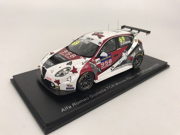 スパーク製 1/43 アルファ ロメオ ジュリエッタ TCR No.69 Team Mulsanne Winner Race 1 WTCR 2020  Aragon Jean-Karl Vernay - ミニカー専門店 Modellino -モデリーノ-