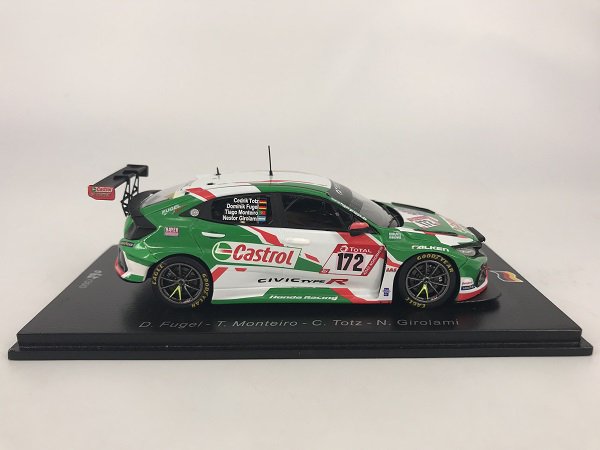 スパーク製　1/43　ホンダ シビック TCR No.172 Castrol Racing 24H Nürburgring 2021 -  ミニカー専門店　Modellino -モデリーノ-