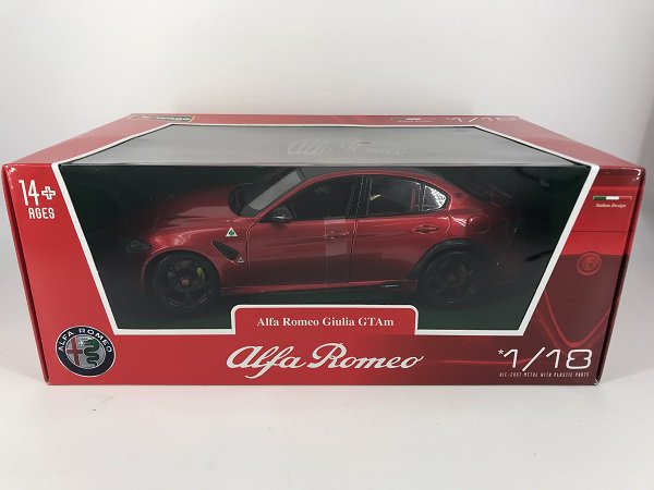 ホットトイズ製 1/18 アルファロメオ ジュリア GTAｍ 2020 Rosso GTA(ﾚｯﾄﾞ) - ミニカー専門店 Modellino  -モデリーノ-