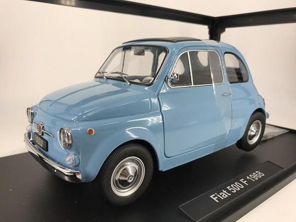 KK Scale製　1/12 フィアット 500F 1968 (ﾗｲﾄﾌﾞﾙｰ) - ミニカー専門店　Modellino -モデリーノ-