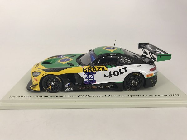 スパーク製 1/43 メルセデス AMG GT3 No.44 FIA モータースポーツゲーム ポールリカール GTスプリントカップ 2022  ブラジル代表-ブルーノ・バプティスタ - ミニカー専門店 Modellino -モデリーノ-