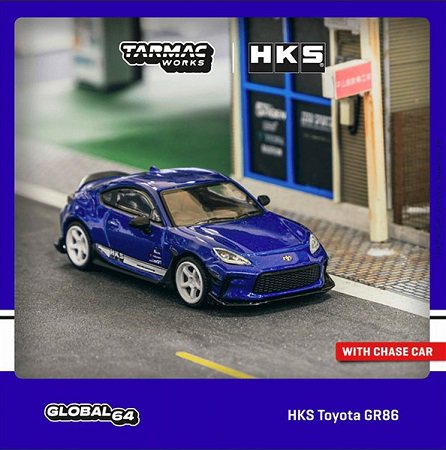 ターマックワークス製 1/64 HKS トヨタ GR86 (メタリックブルー) - ミニカー専門店 Modellino -モデリーノ-