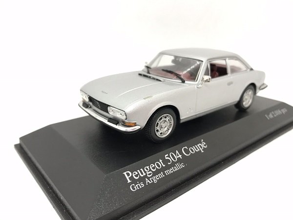 MINICHAMPS製 1/43Peugeot 504 coupe 1974（シルバー） - ミニカー専門店　Modellino -モデリーノ-