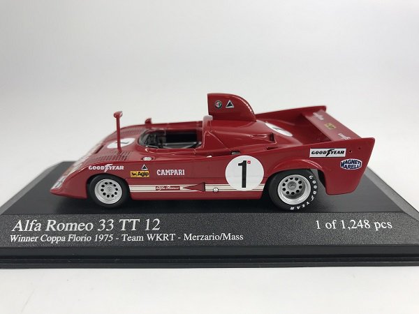 ミニチャンプス製 1/43 アルファロメオ 33TT 12 TEAM WKRT 1975 - ミニカー専門店 Modellino -モデリーノ-