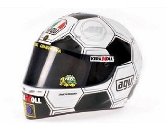 ミニチャンプス製 1/2 AGV ヘルメット #46 V.ロッシ バルセロナ 2008 - ミニカー専門店　Modellino -モデリーノ-